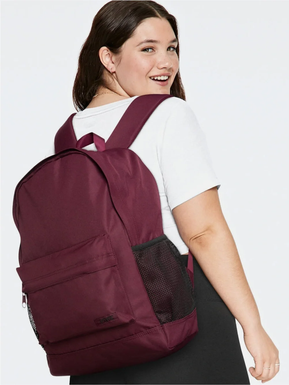 NEW PINK Victoria’s Secret Classic Lightweight Backpack Bag Ruby Fits 15” laptop